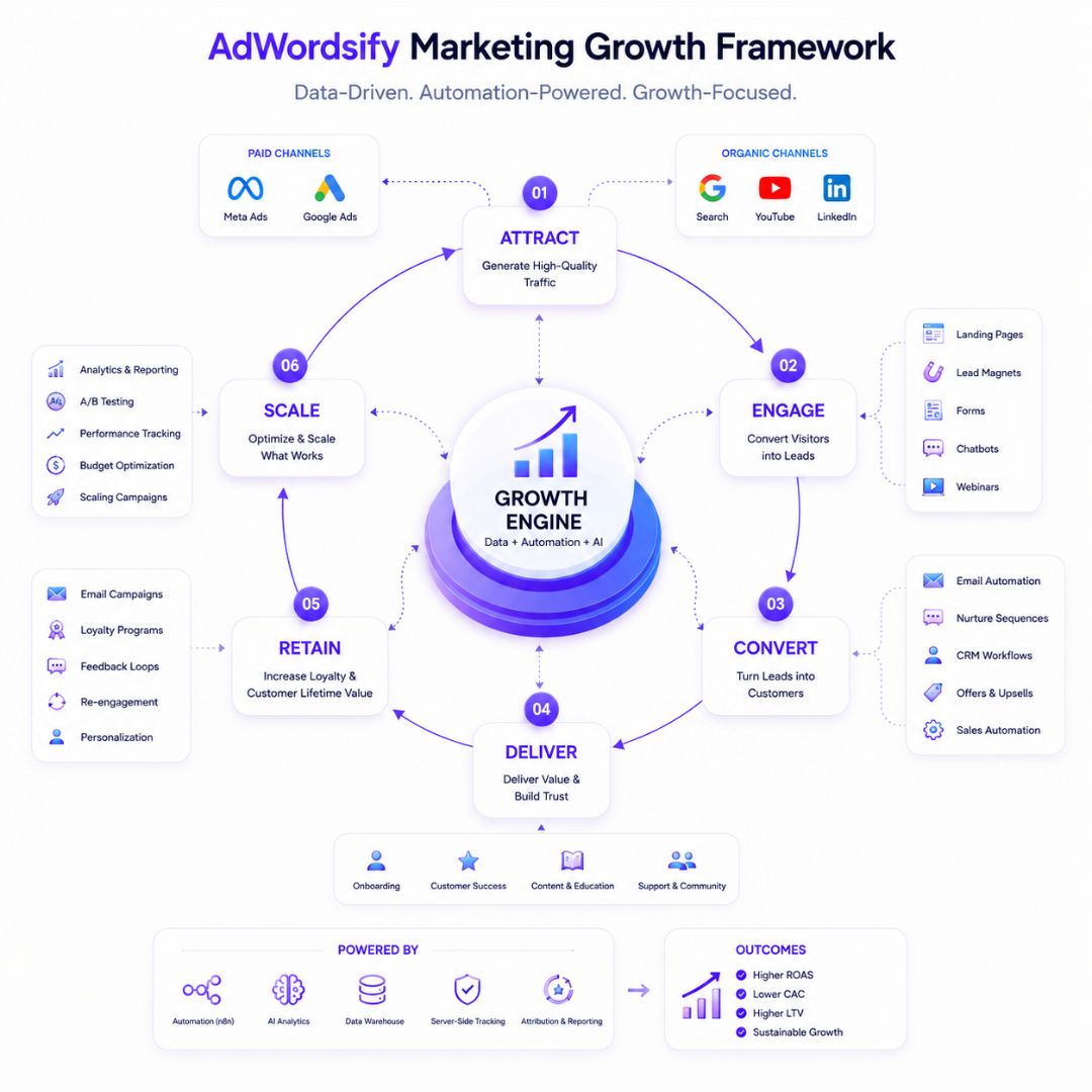 AdWordsify Marketing Growth Framework Visual